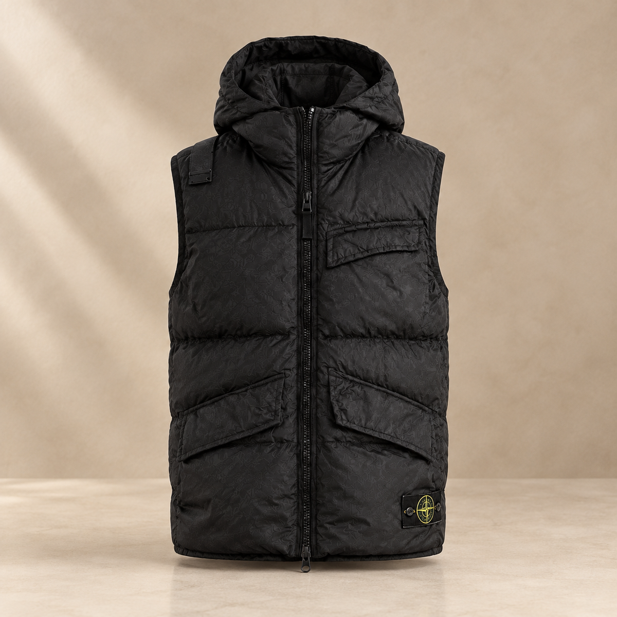 Stone Island Crinkle Reps R-NY Down Gilet black front
