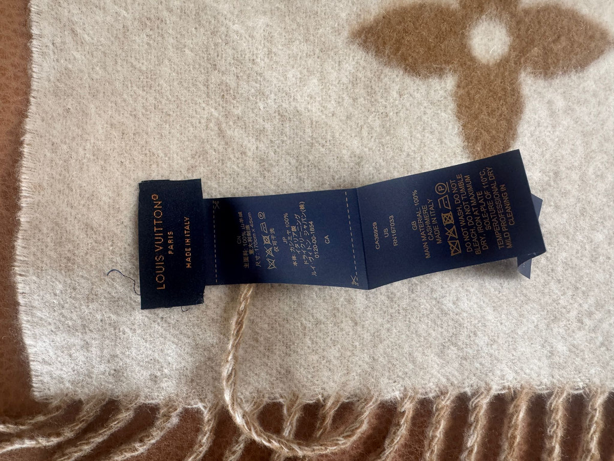 Louis Vuitton Reykjavik Scarf – Sable Beige – 100% Cashmere