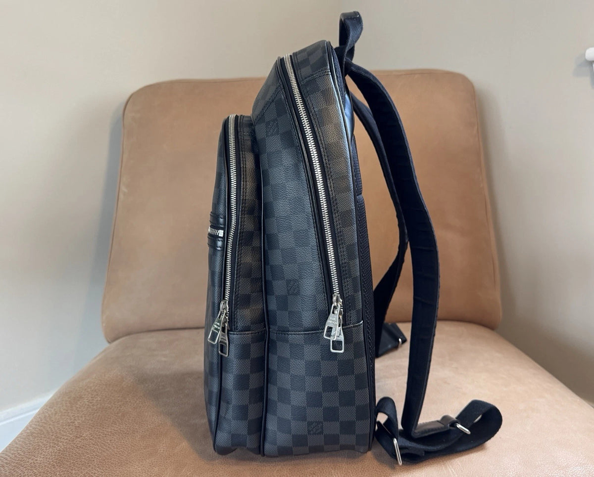 Louis Vuitton Michael NM Damier Graphite Leather Checked Backpack Black/Grey