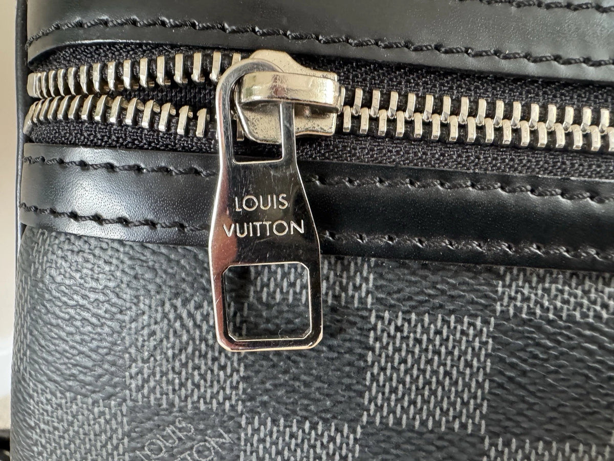 Louis Vuitton Michael NM Damier Graphite Leather Checked Backpack Black/Grey