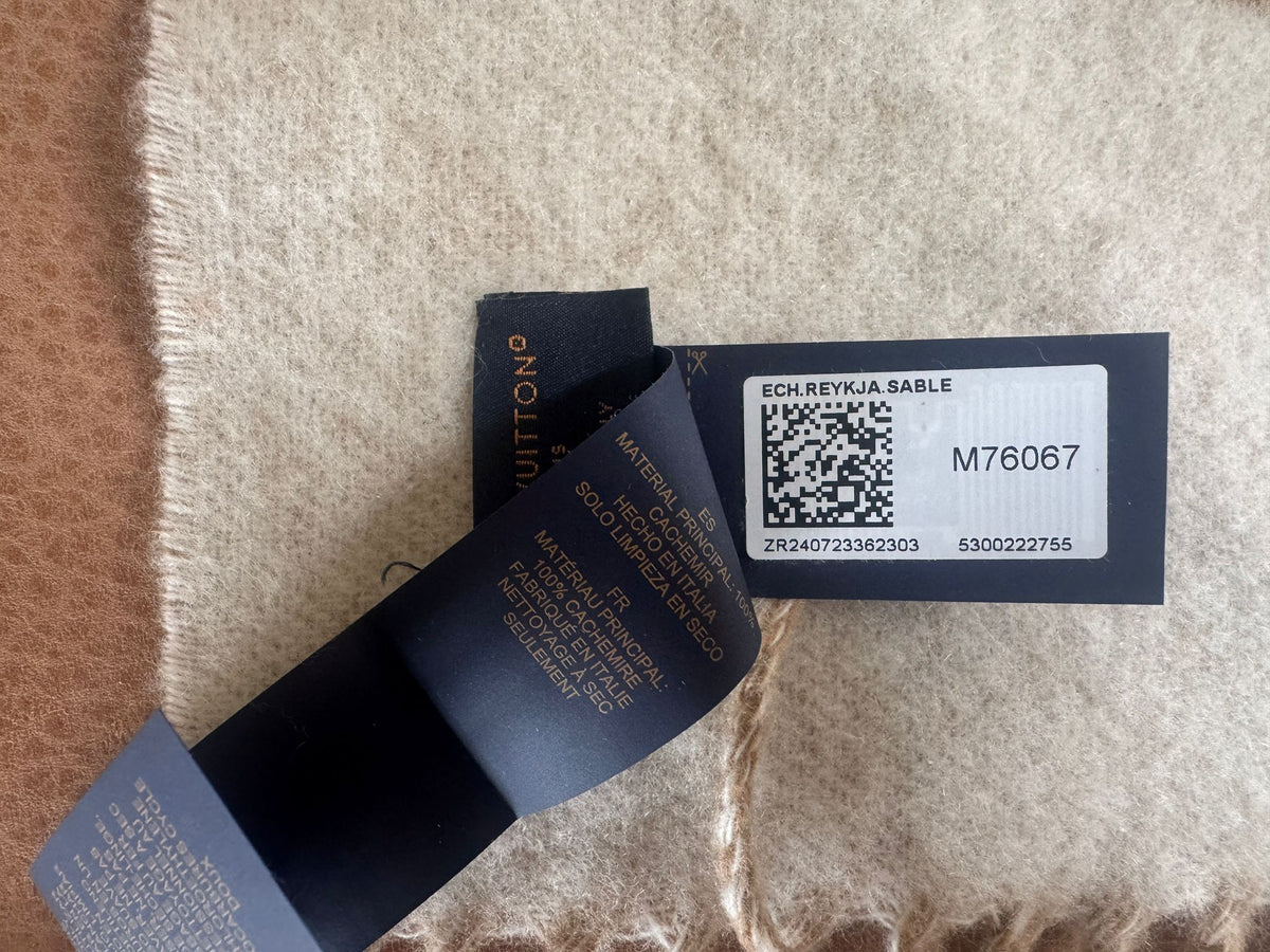 Louis Vuitton Reykjavik Scarf – Sable Beige – 100% Cashmere
