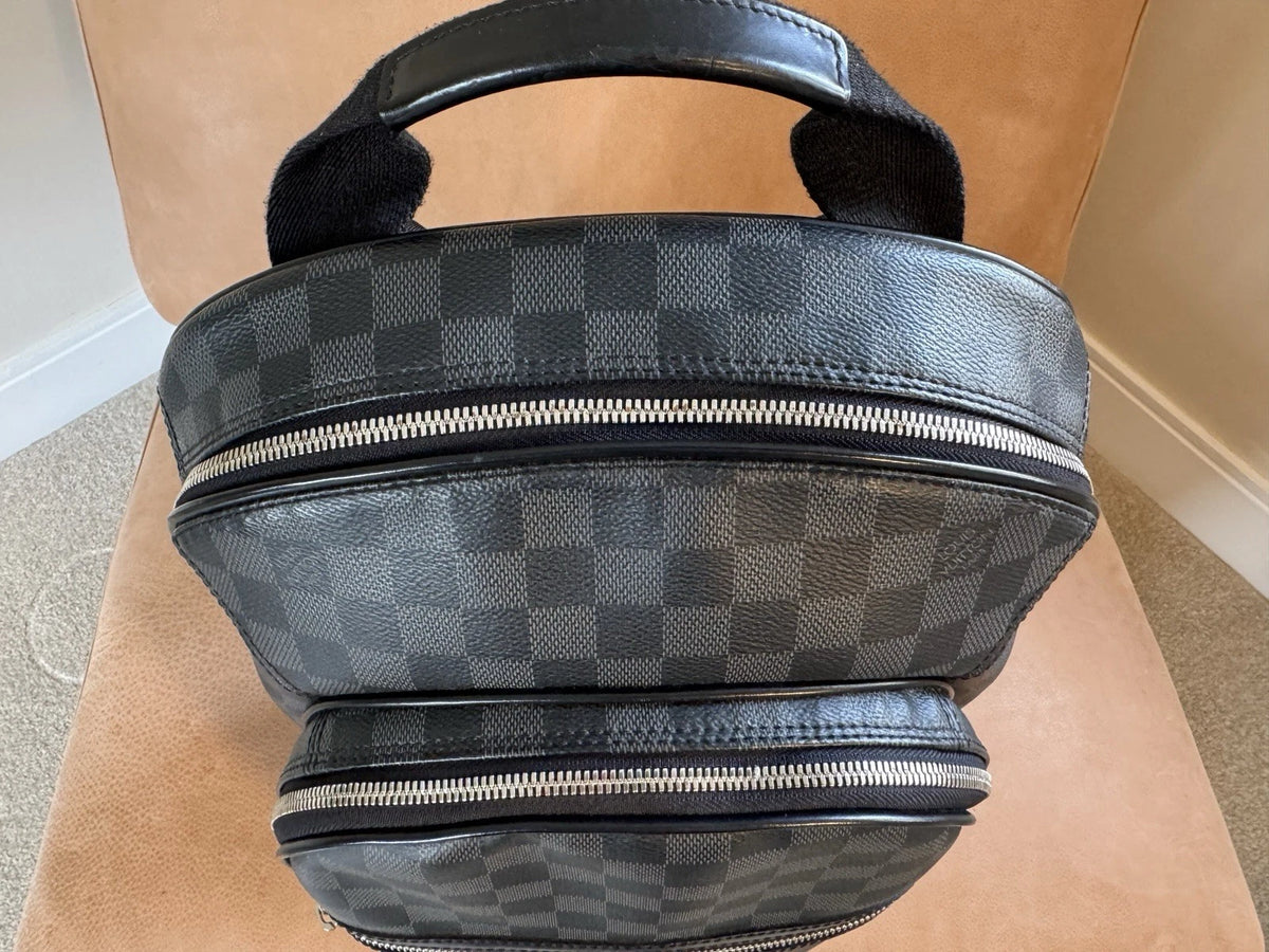 Louis Vuitton Michael NM Damier Graphite Leather Checked Backpack Black/Grey