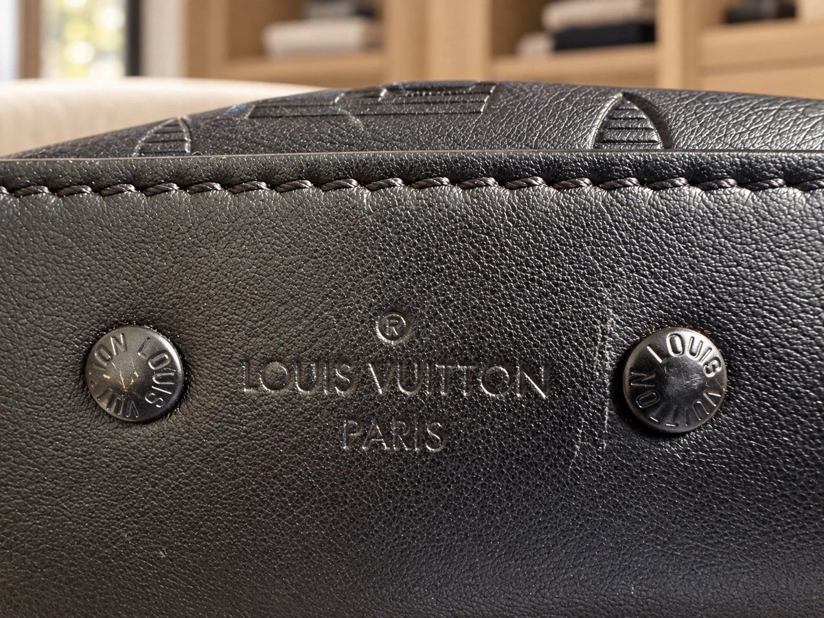 Louis Vuitton Racer Backpack Black Calf Skin Shadow Leather
