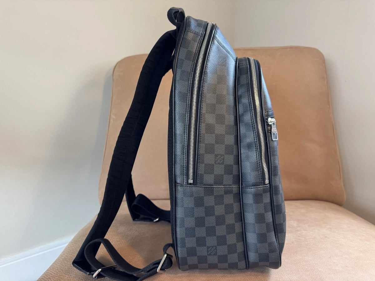 Louis Vuitton Michael NM Damier Graphite Leather Checked Backpack Black/Grey