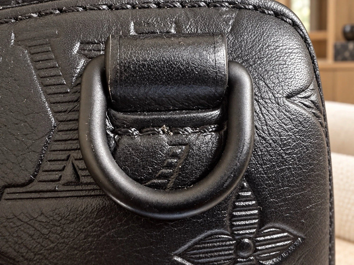 Louis Vuitton Racer Backpack Black Calf Skin Shadow Leather