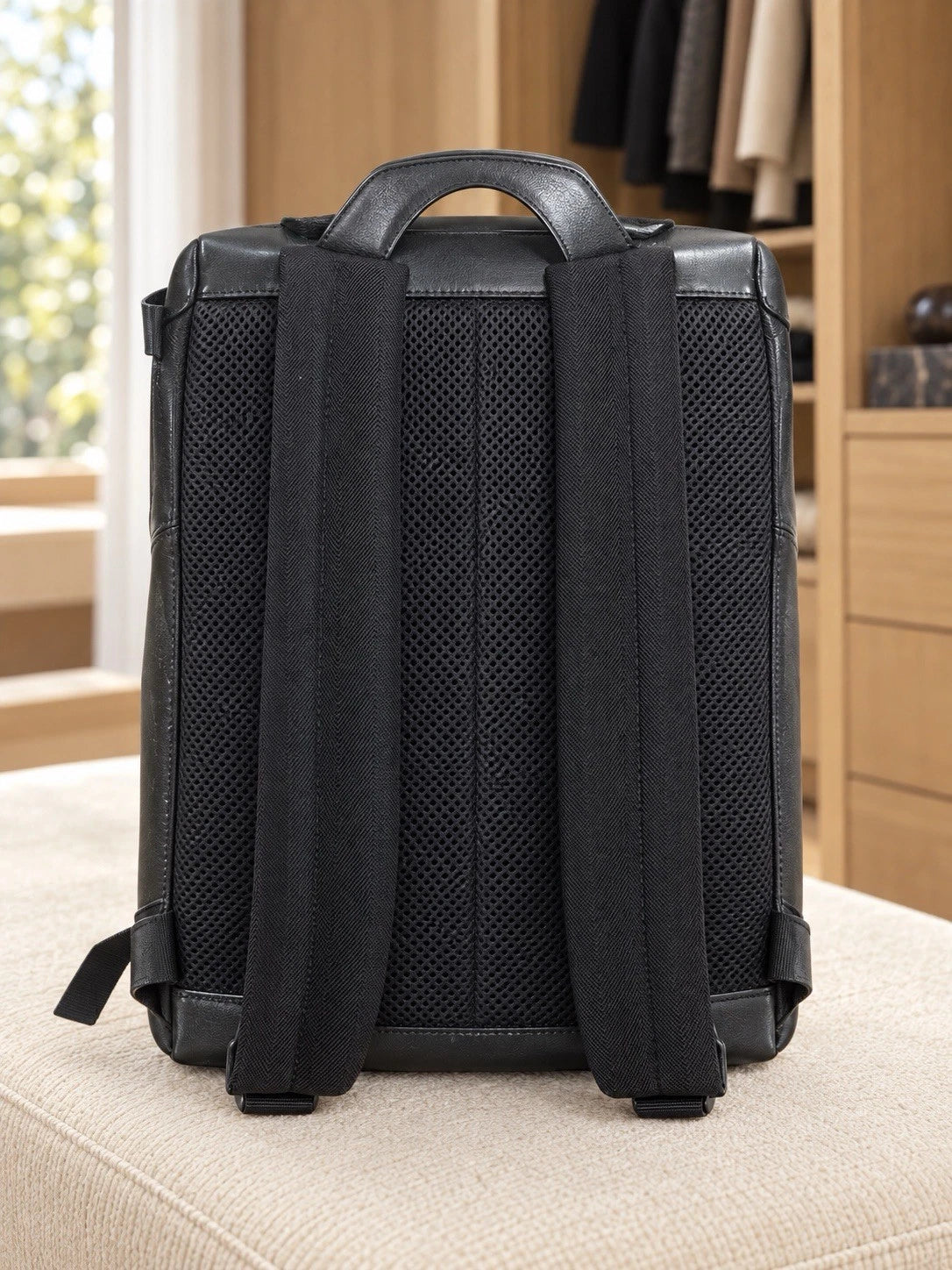 Louis Vuitton Racer Backpack Black Calf Skin Shadow Leather