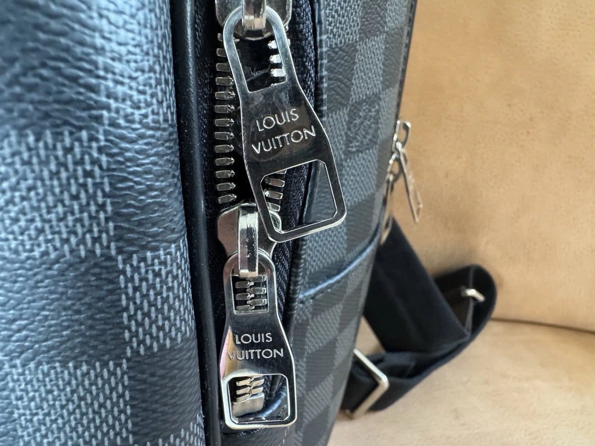 Louis Vuitton Michael NM Damier Graphite Leather Checked Backpack Black/Grey